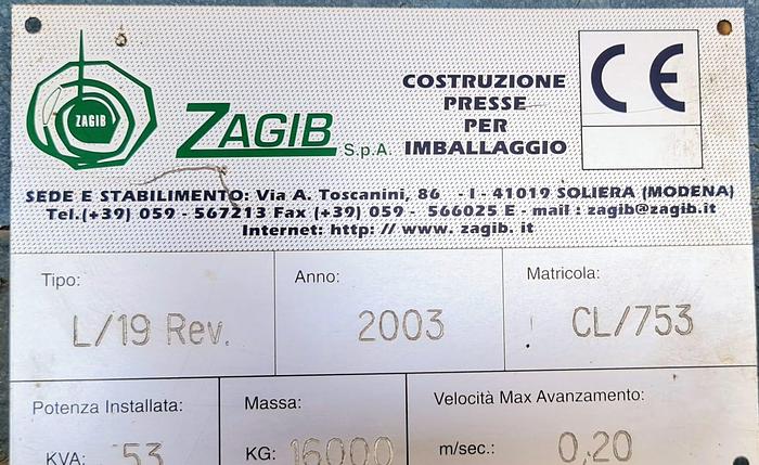 Usato Pressa imballatrice 2003 Zagib L19
