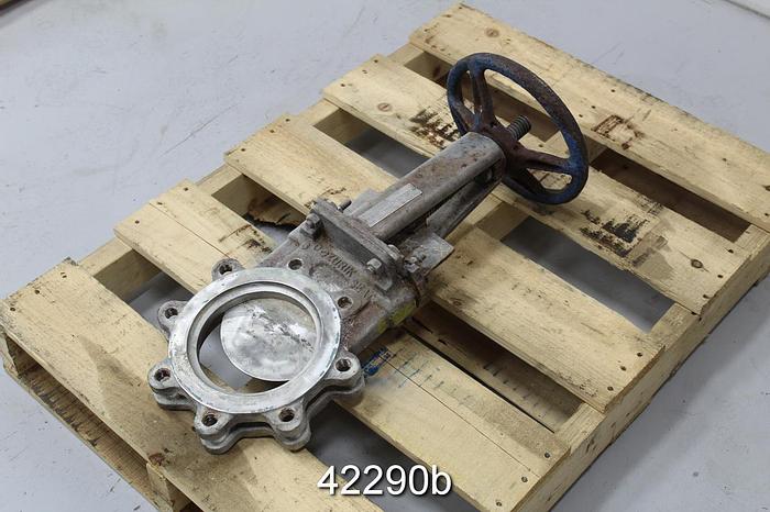 Used Dezurik 6" Hand Operated Knife Gate Valve #42290