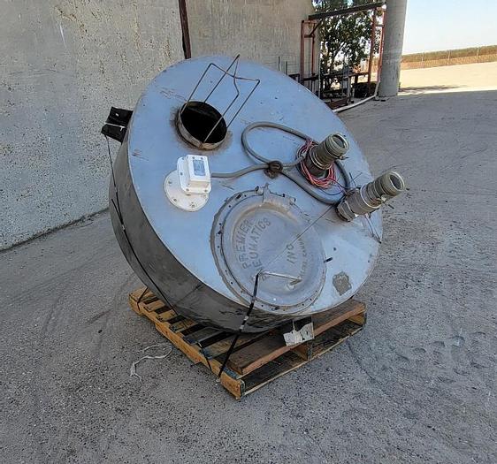 Used Hopper, 80 CF, S/st, 60" Dia. X 51", Airlock Valve #S744201