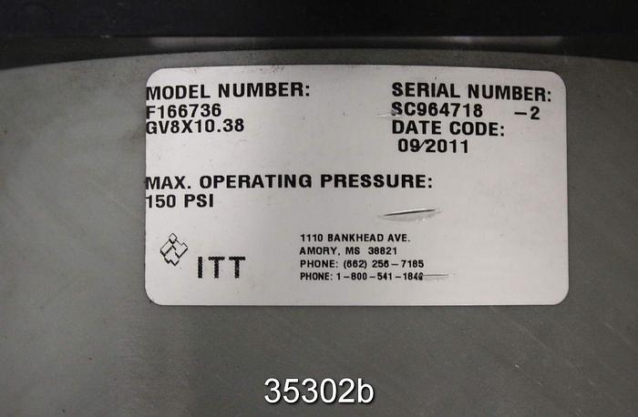 Used Fabri FV166736 10" Air Operated Knife Gate Valve #35302