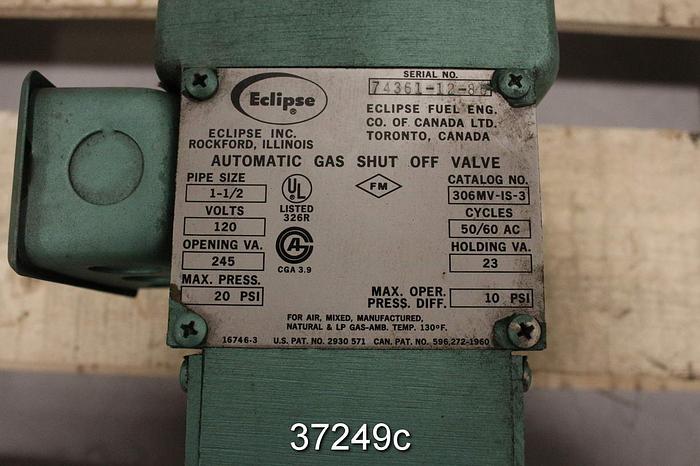 Used Eclipse 306MV-IS-3 1.5" Control Plug Valve #37249