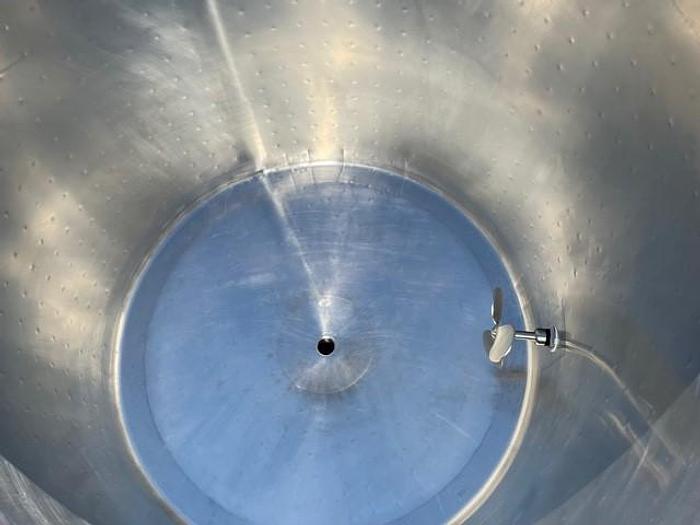Used 250 Gallon Stainless Steel Vertical Jacketed Mix Tank with Side Agitation
