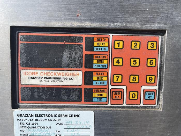 Used Icore Can Checkweigher