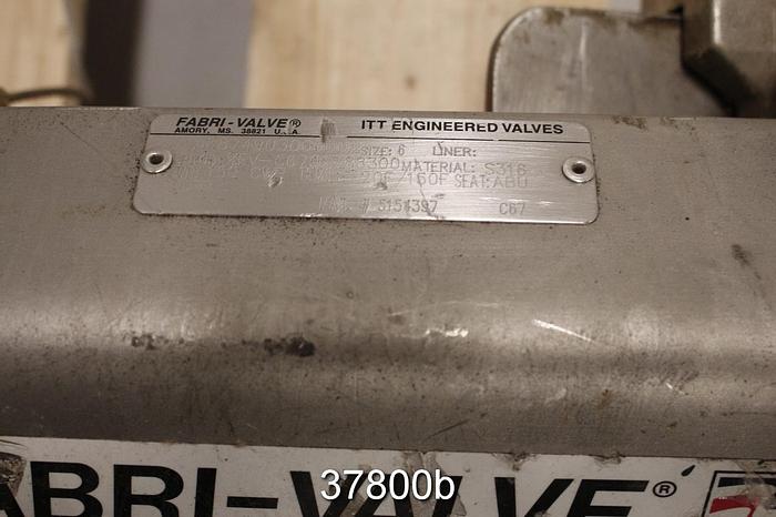 Used Fabri 6" Hand Operated Knife Gate Valve #37800