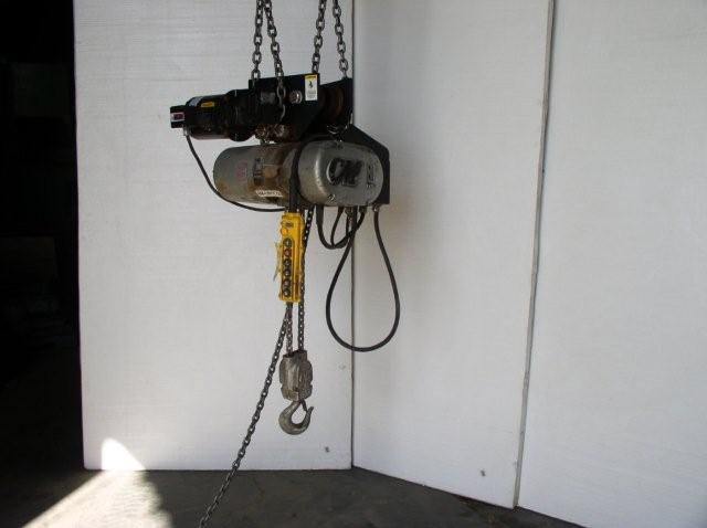 Used 4,000 lb. Columbus McKinnon Model R Electric Hoist; Motorized Trolley