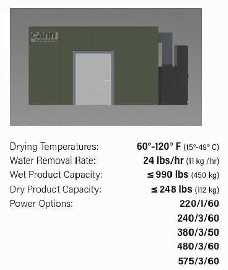 CannSystems Flower Drying Chamber