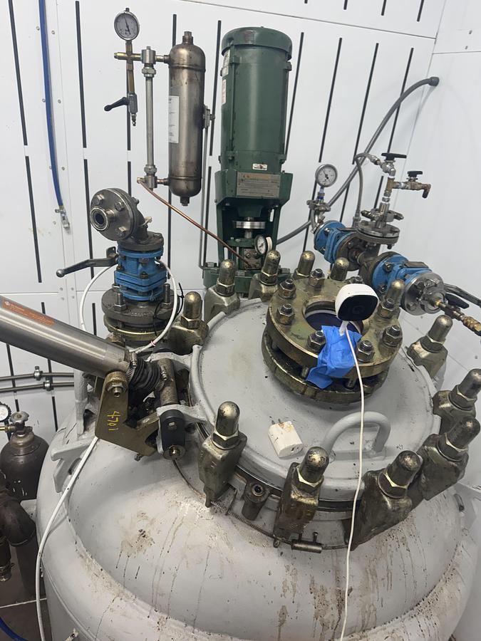 Used De Dietrich 200-Gallon Glass-Lined Double Jacketed Reactor with Lightnin Mixer