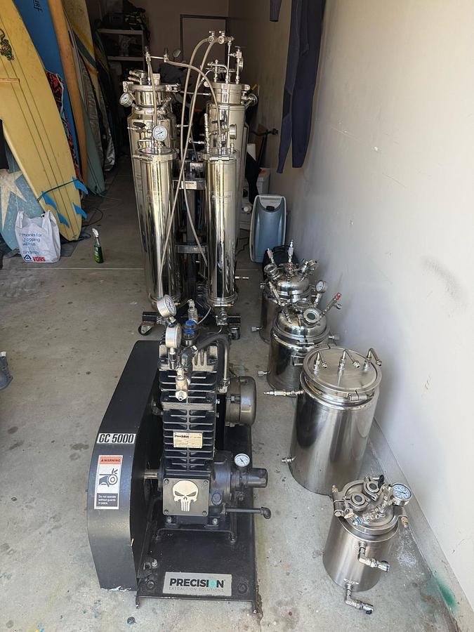 Used Precision PX1 Hydrocarbon Extractor with GC 5000 Gas Compressor - Turnkey System 