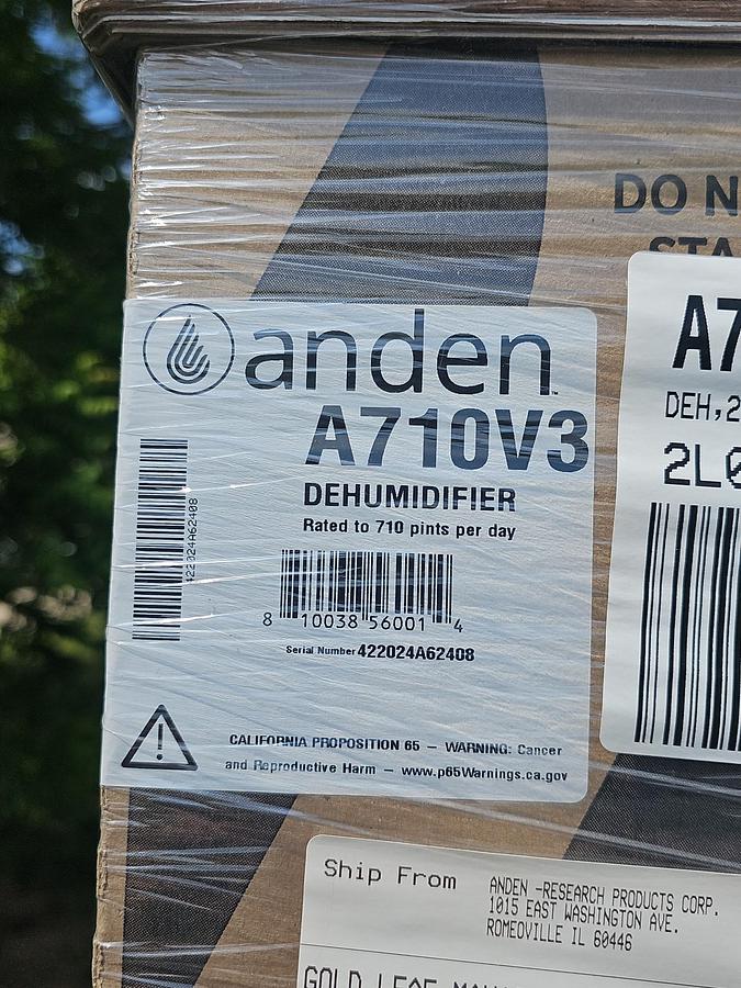 Used Anden A710 V3 Dehumidifiers 