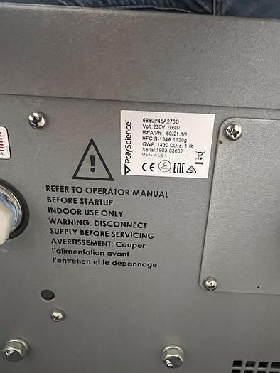 Used Poly Science Air Cooled Chiller - DuraChill 6860P46A270D