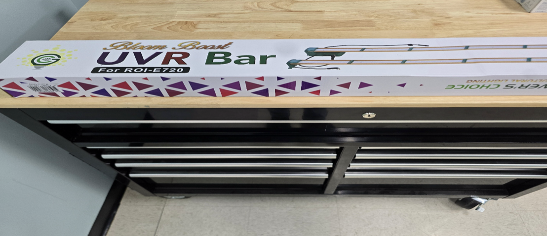 5 UV Light Bars - (4) New Grower's Choice Bloom Boost UVR + (1) ADJ Eco UV Bar DMX