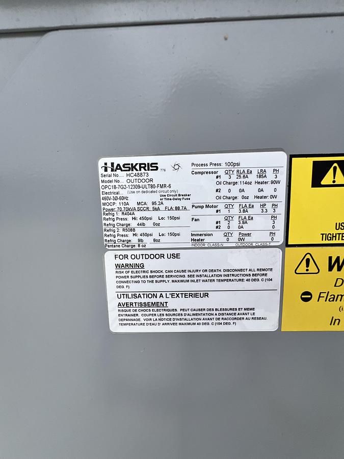 Used Haskris  Chiller