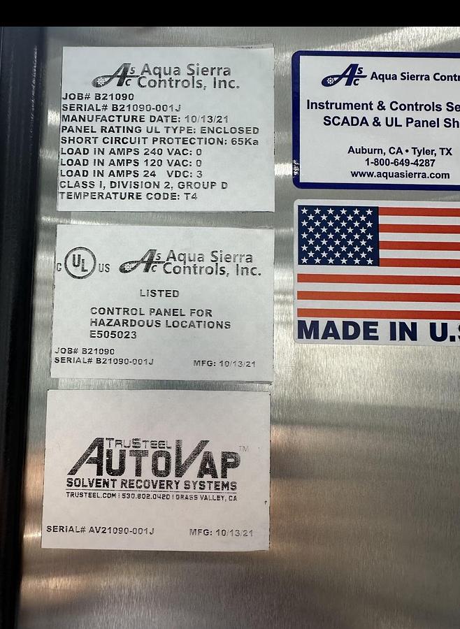 Used TruSteel EVO 6 LPD-AO - Terpene/Solvent Removal Equipment