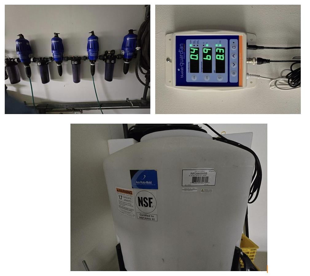 Used Hydroponics Water Injection Equipment Lot (Bluelab, BIGBboy, Dostatron, and More)