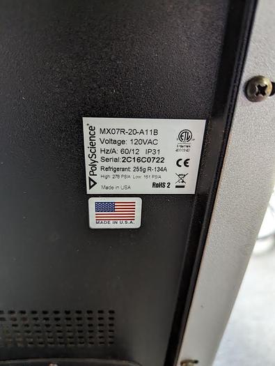 Used Poly Science Recirculating Chiller MX07R-20-A11B