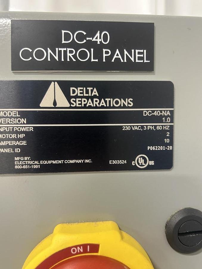 Used Delta Separations DC-40 Ethanol Chilling System