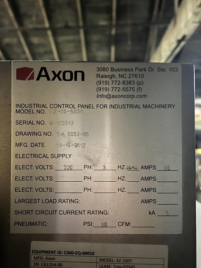 Used Heat Shrink Tunnel with Sleeve Inserter