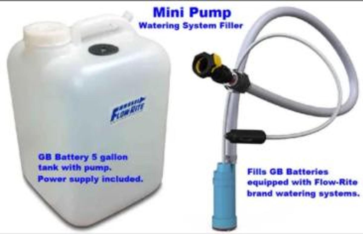 Used Forklift (model) with battery charger and 5 gallon mini pump