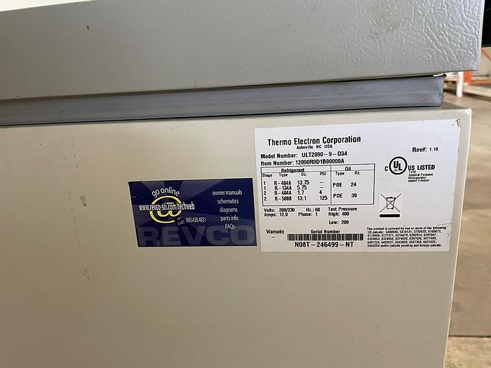 Used Ultra Low Freezer -50C by Thermo Scientific 
