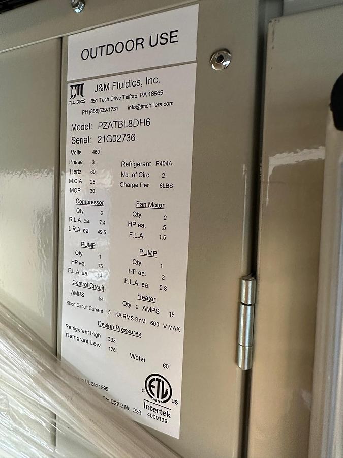 600 L Crystallization Reactor with Chiller, Heater, SS Storage Vessel, Pump and Control Box