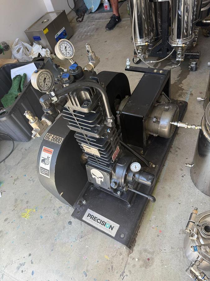 Used Precision PX1 Hydrocarbon Extractor with GC 5000 Gas Compressor - Turnkey System 