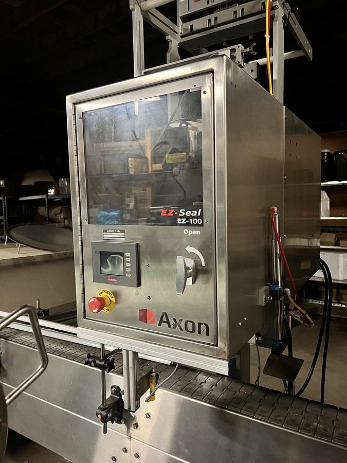 Used Heat Shrink Tunnel with Sleeve Inserter