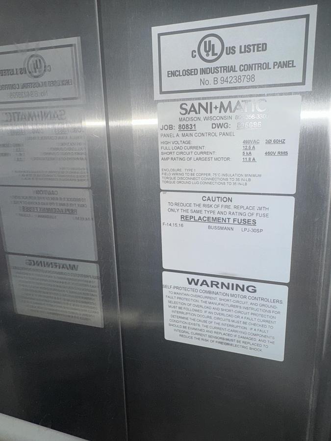 SaniMatic Clean-Out-of-Place COP Parts Washer