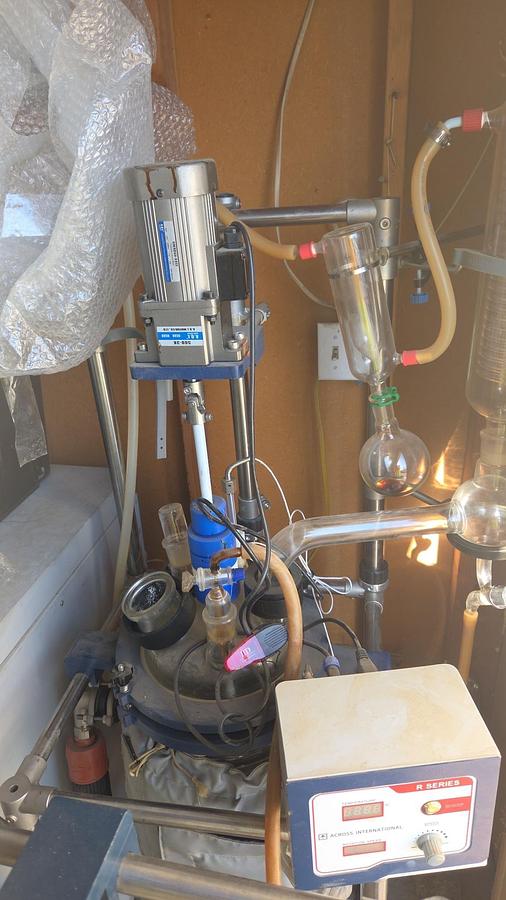 Used Al 10L R Series Jacketed Glass Reactor