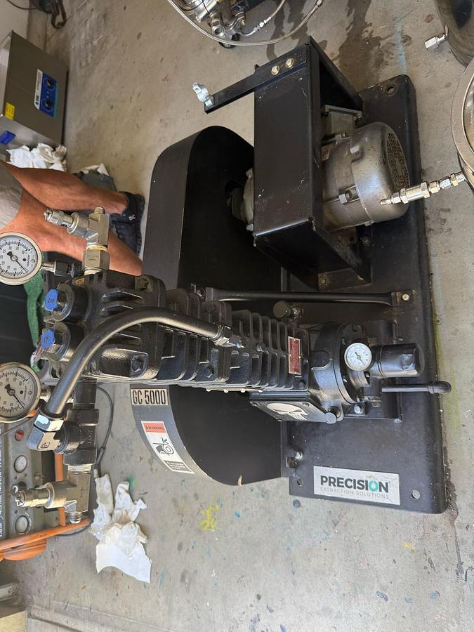 Used Precision PX1 Hydrocarbon Extractor with GC 5000 Gas Compressor - Turnkey System 