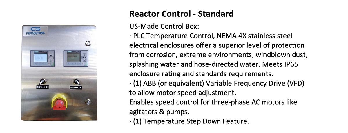 600 L Crystallization Reactor with Chiller, Heater, SS Storage Vessel, Pump and Control Box