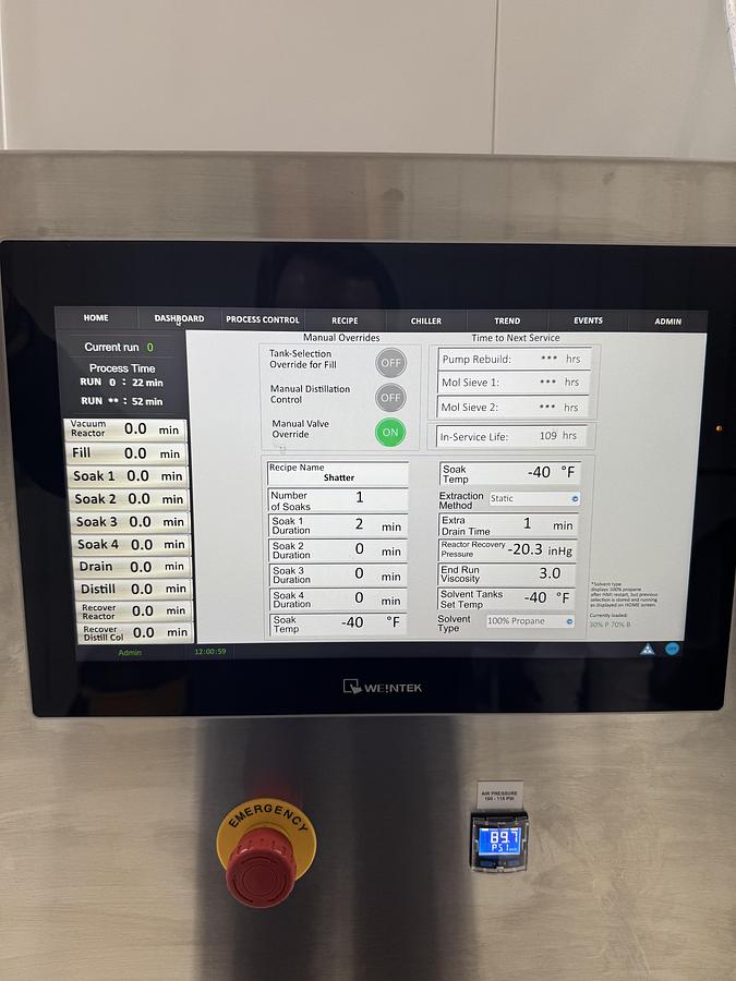 Used Luna IO Hydrocarbon Extractor (Turnkey) with Chillers, Boiler, Pumps and More...