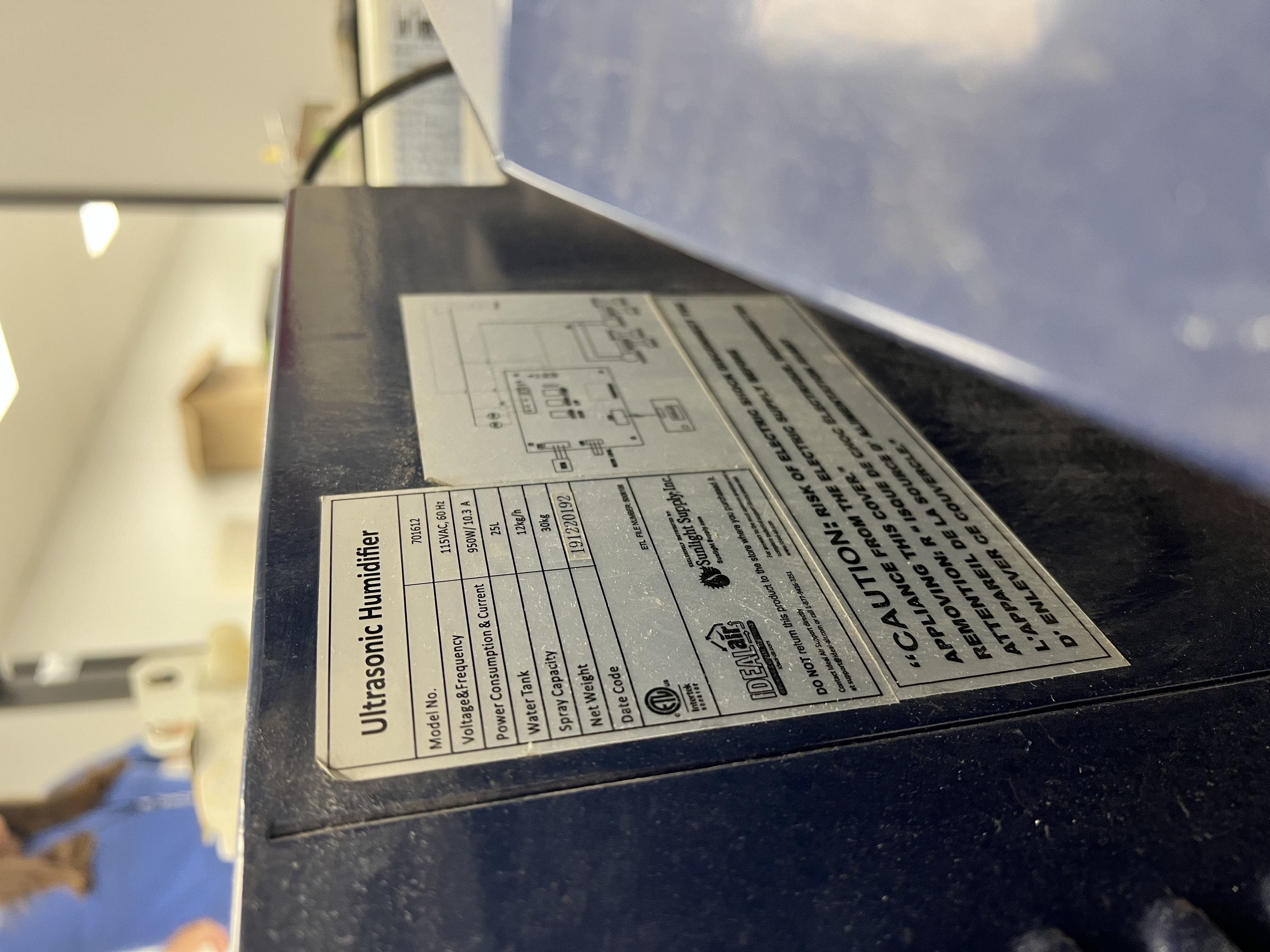 Used IdealAir Dehumidifier