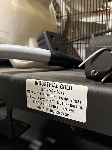 Used Air Compressor by Industrial Gold Model B103H120-BF100