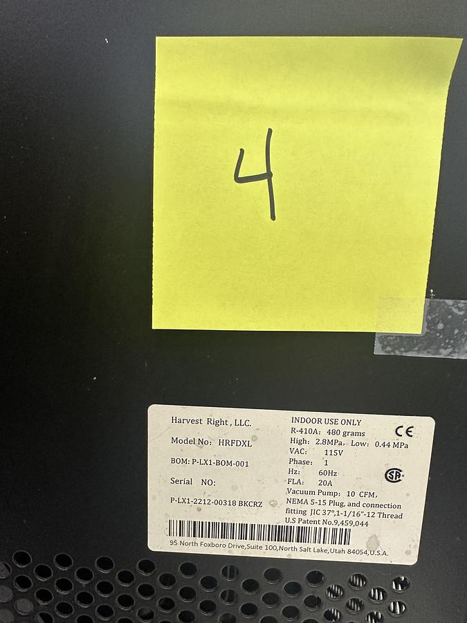 Used (10) Harvest Right XL Freeze Dryer with Premier Pump (Model HRFDXLBK-PP)