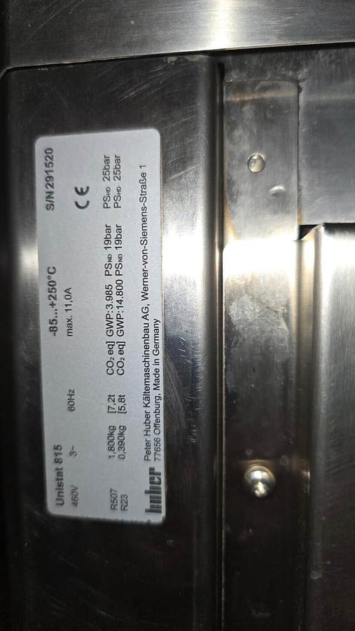 Used Huber Unistat 815 Chiller