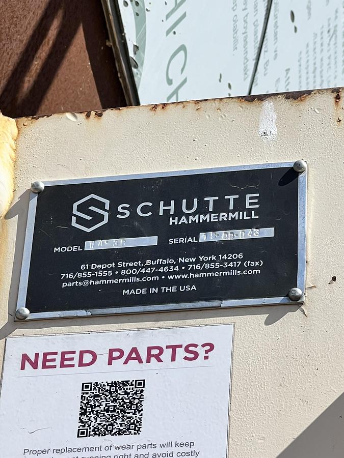 Used Schutte Hammermill-WA36
