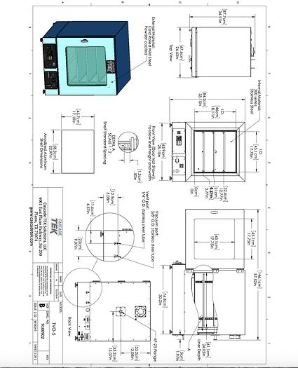 Used Cascade Tek TVO-5 Vacuum Oven w/ Vacuum Pump