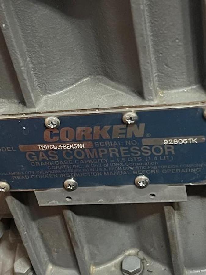 Used FREE T91 Corken Gas Compressor with Purchase of T291