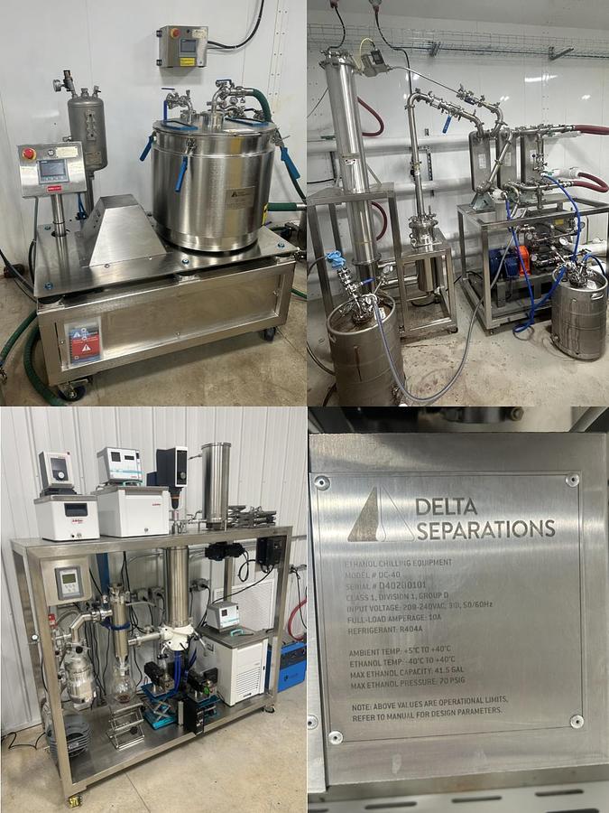 Used Delta Separations Complete Ethanol Extraction Package with Podtronix C1D1 Booth