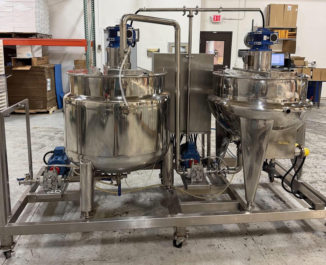 Used (2) 400 L Gummy Cooking Kettles