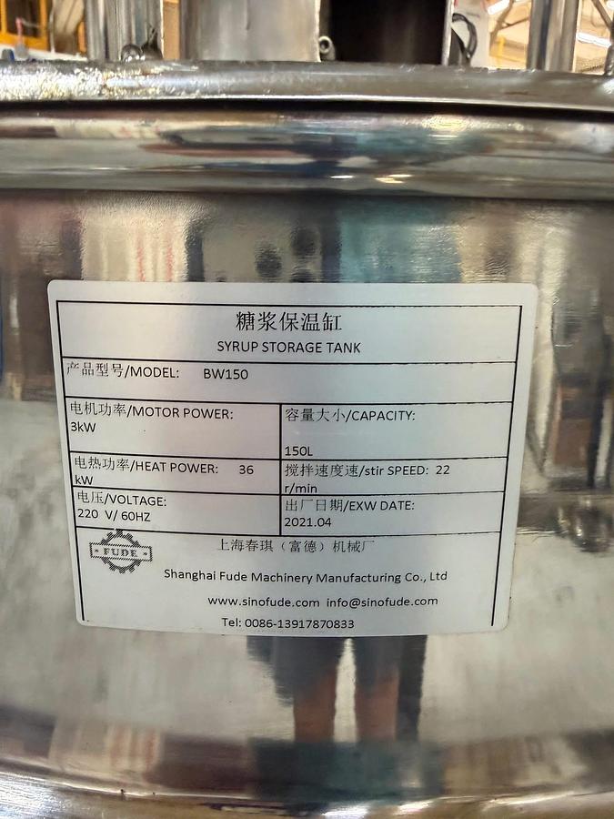 Used (2) 400 L Gummy Cooking Kettles