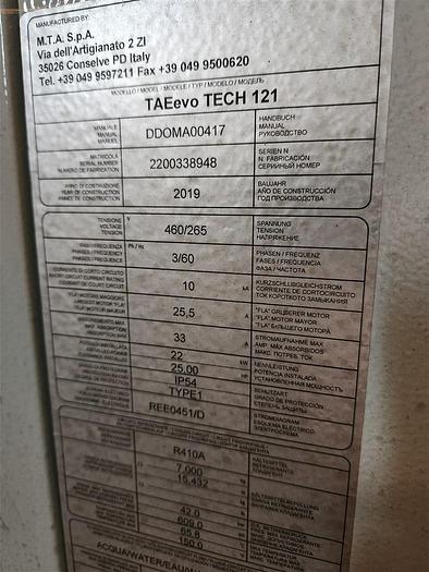 Used TruSteel AV30 FFE with MTA Chiller
