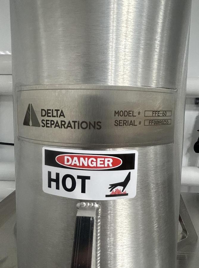 Used Delta Separations FFE 60 Falling Film Evaporator 60gal/hr