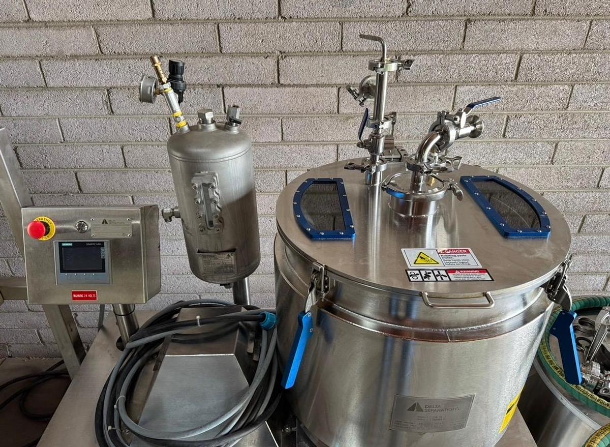 Used Delta Separtations CUP 30 Ethanol Centrifuge + 4 Kegs and All Ancillary