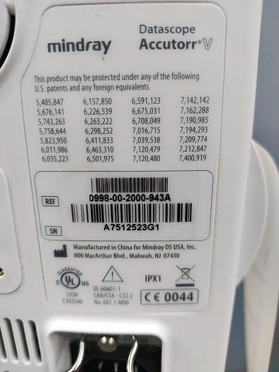 Gebraucht Mindray Datascope Accutorr V Vital Patientenmonitor auf Trolley