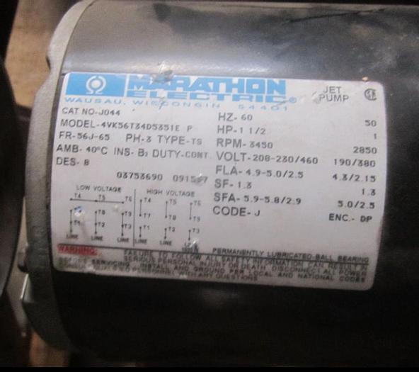 Unused Pump, Centrif., 1.5 HP, C/st, Scot, 1.25" Inlet, 1" outlet #S739951