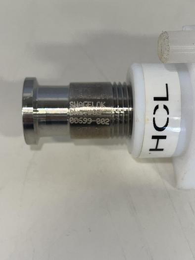 Used Swagelok/Hastelloy C275 1/2" Sanitary Fitting to Threaded Connection w/  Valve