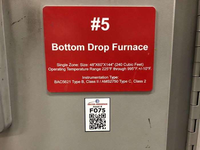 Used 2007 Pyro Industrial Systems Drop Bottom Furnace 4' x 5' x 12' Pyro Industrial Systems