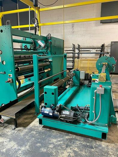 Used 62" DUSENBERY 740 DUPLEX SLITTER REWINDER 24" DIAMETER REWIND