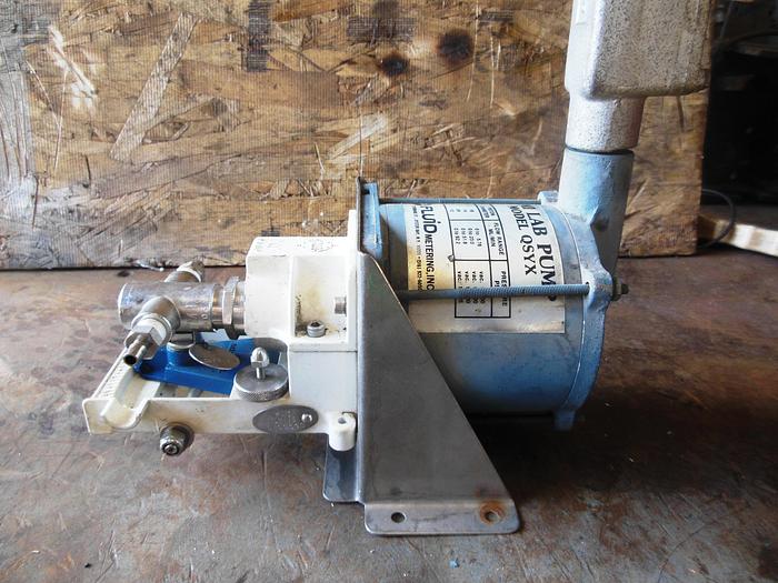 Used Pump, Meter, Lab, FMI, Mdl QSYX 1, 0.25" Inlet/Outlet, #S742567